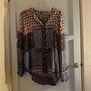 Free People Multicolor Floral Blouse